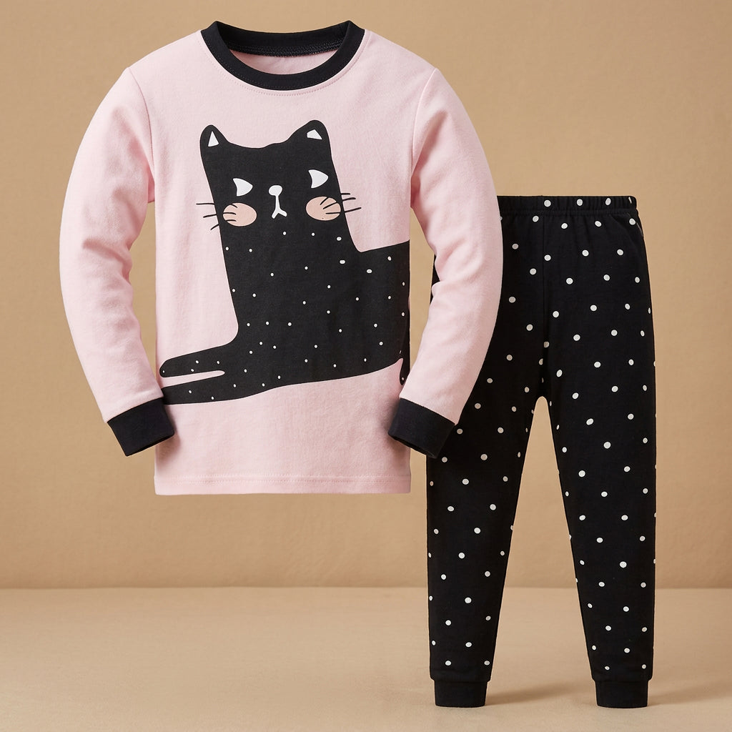 CHASON Girls Classic Long-Sleeve Pajama Set (2-9Y)