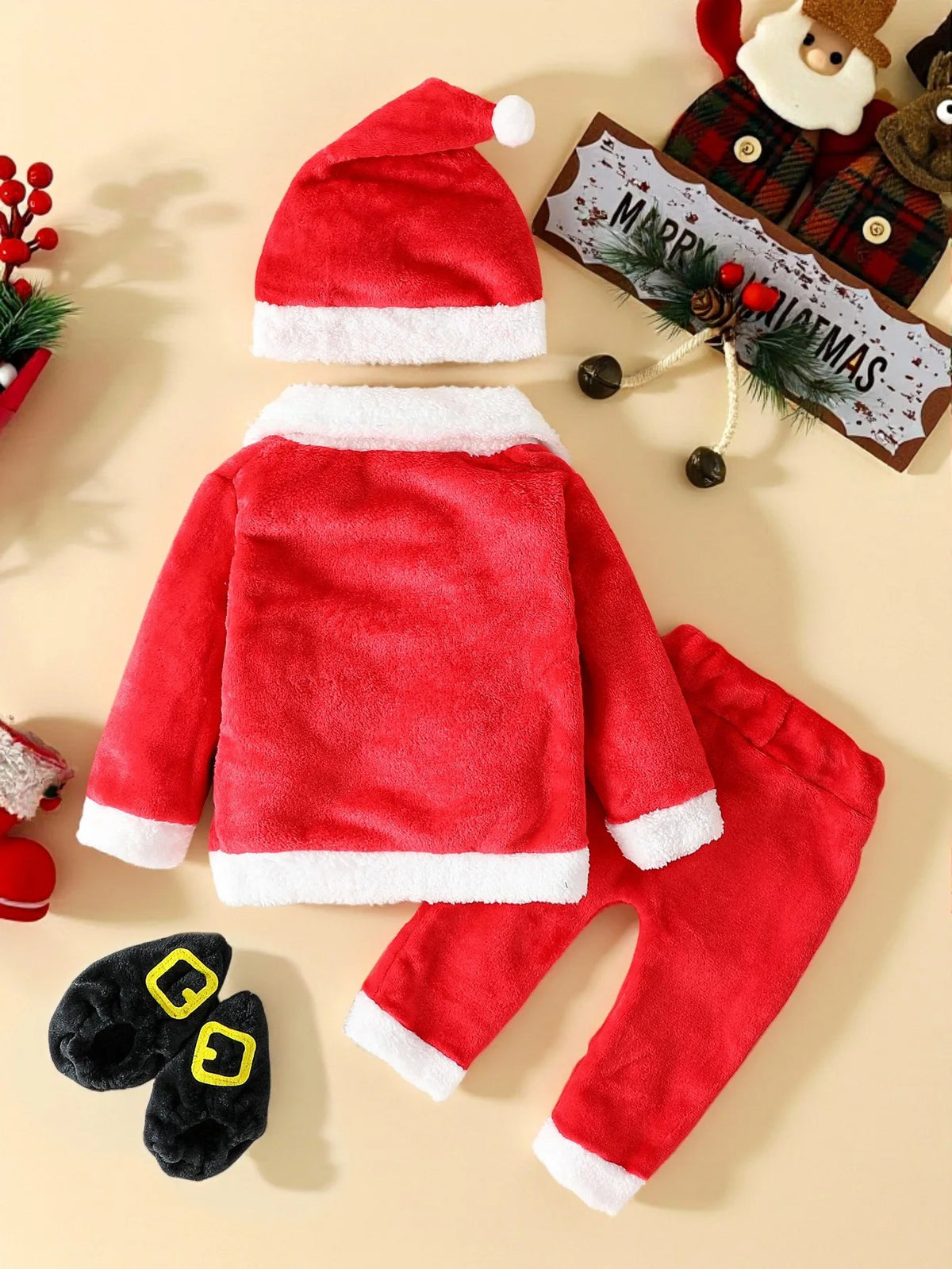 CHASON Baby Christmas Santa Costume (0-12M)