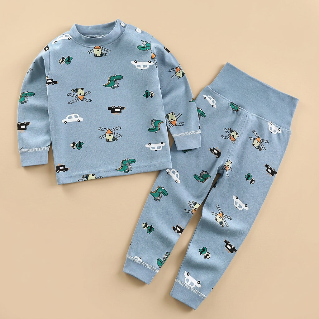 CHASON Kids Cotton High-Waist Pajama Set (9M-6Y)