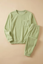CHASON Men’s Thickened Coral Velvet Pajama Set