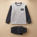 CHASON Men’s Thickened Striped Lounge Set