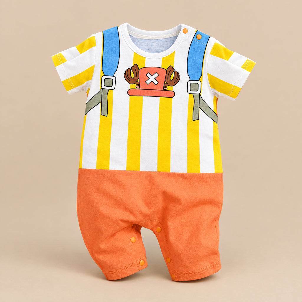 CHASON Short-Sleeve Anime Cosplay Romper (0–12M)