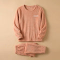 CHASON Men’s Plush Coral Velvet Pajama Set