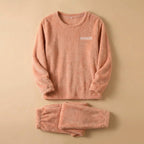CHASON Men’s Plush Coral Velvet Pajama Set