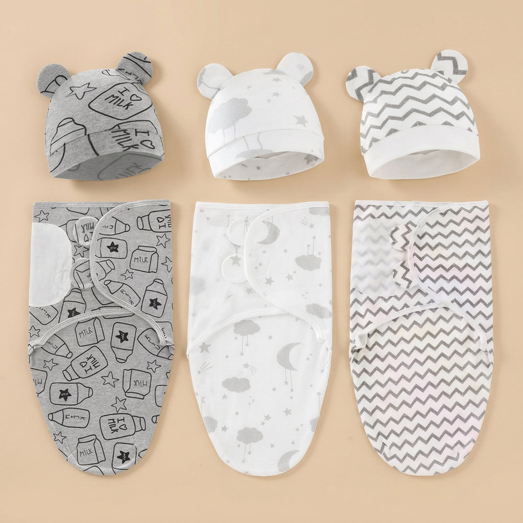 CHASON Baby Blanket Hat Set